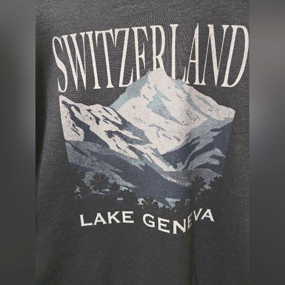 Hollister Lake Geneva Oversized Crew Neck Sweatshirt Charcoal Gray XL - Picture 8 of 8